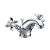 Signature Greenwich Basin Mixer Tap Dual Handle with Click Clack Waste - Chrome