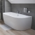 Signature Hera Supercast D-Shaped Back to Wall Bath 1700mm x 750mm (inc Panel)