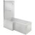 Signature Breeze Supercast L-Shaped Shower Bath 1700mm x 700mm/850mm with Hinged Screen