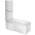 Signature Coast P-Shaped Shower Bath 1700mm x 700mm/850mm with Hinged Screen