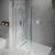 Signature Horizon 8mm Wet Room Glass Shower Screen with Hinged Deflector Panel