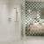 Signature Icon Fluted Brushed Brass 1950mm High Wet Room Glass Shower Screen