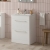 Signature Kalmar Floor Standing 2-Drawer Vanity Unit with Basin 610mm Wide - White Gloss