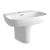 Signature Maya Basin and Semi Pedestal 600mm Wide - 1 Tap Hole
