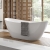 Signature Memento White Double Ended Freestanding Bath with Integrated Waste 1700mm x 780mm