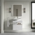 Signature Grove Wall Hung Storage Unit 600mm Wide - White Marble | Thumbnail Image