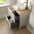 Signature Nouveau Floor Standing 2-Drawer Vanity Unit with Maple Oak Worktop 810mm Wide - Matt Oat | Thumbnail Image