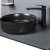 Signature Olmec Round Countertop Basin with Unslotted Waste 360mm Wide 0 Tap Hole - Matt Black