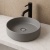 Signature Olmec Round Countertop Basin with Unslotted Waste 360mm Wide 0 Tap Hole - Matt Grey