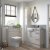 Signature Oslo Back to Wall WC Toilet Unit 600mm Wide - Light Grey Gloss