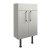 Signature Oslo Floor Standing 2-Door Slim Vanity Unit 500mm Wide - Light Grey Gloss
