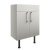 Signature Oslo Floor Standing 2-Door Vanity Unit 600mm Wide - Light Grey Gloss