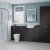 Signature Oslo Floor Standing 2-Door Slim Vanity Unit 600mm Wide - Matt Graphite Grey