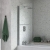 Signature P-Shaped Hinged Bath Screen with Rail 1500mm High x 760mm Wide - 6mm Glass