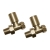 Signature Patterned Straight Radiator Valves Pair - Brushed Brass | Thumbnail Image