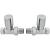Signature Patterned Straight Radiator Valves (Pair) - Chrome | Thumbnail Image