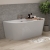 Signature Pinnacle Back-to-Wall Freestanding Bath with Integrated Waste