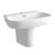 Signature Poseidon Basin and Semi Pedestal 600mm Wide - 1 Tap Hole