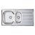 Prima 1.5 Bowl Kitchen Sink with Waste Kit 965mm L x 500mm W - Stainless Steel