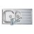 Prima 1.5 Bowl Kitchen Sink with Sink Tap and Waste Kit 965mm L x 500mm W - Stainless Steel