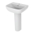 Signature QuikPak Basin and Full Pedestal 540mm Wide - 1 Tap Hole