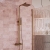 Signature React Square Thermostatic Bar Mixer Shower with Shower Kit + Fixed Head - Brushed Bronze