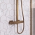 Signature React Square Thermostatic Bar Mixer Shower with Shower Kit + Fixed Head - Brushed Bronze | Thumbnail Image