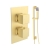 Signature React Thermostatic Concealed Shower Valve with Adjustable Slide Rail Kit - Brushed Brass | Thumbnail Image