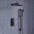Signature React Thermostatic Triple Concealed Mixer Shower with Shower Kit + Fixed Shower Head - Matt Black | Thumbnail Image