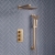 Signature React Thermostatic Triple Concealed Mixer Shower with Shower Kit + Fixed Shower Head - Brushed Brass | Thumbnail Image