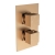 Signature React Thermostatic 2 Outlet Concealed Shower Valve Dual Handle - Brushed Bronze