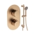 Signature Reflex Thermostatic Concealed Shower Valve with Adjustable Slide Rail Kit - Brushed Bronze