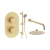 Signature Reflex Thermostatic Dual Concealed Mixer Shower with Shower Kit + Fixed Shower Head - Brushed Brass | Thumbnail Image