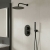 Signature Reflex Thermostatic Dual Concealed Mixer Shower with Shower Kit + Fixed Shower Head - Matt Black | Thumbnail Image
