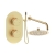 Signature Reflex Thermostatic Dual Concealed Mixer Shower with Shower Kit + Fixed Shower Head - Brushed Brass