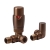 Signature Round Thermostatic Corner Radiator Valves Pair - Brushed Bronze | Thumbnail Image