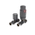 Signature Round Thermostatic Straight Radiator Valve Pair - Anthracite | Thumbnail Image