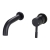 Signature Sail 2-Hole Mono Basin Mixer Tap Wall Mounted 155mm Spout Reach - Matt Black