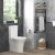 Signature Indus Rimless Close Coupled Fully Shrouded Toilet with Push Button Cistern - Soft Close Seat
