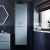 Signature Scribe Wall Hung 2-Door Tall Unit 400mm Wide - Matt Misty Blue | Thumbnail Image