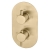 Signature Thermostatic 2 Outlet Concealed Shower Valve Dual Handle - Brushed Brass