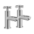 Signature Scope Basin Taps Pair - Chrome