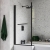 Signature  L-Shaped Hinged Bath Screen with Rail 1500mm High x 815mm Wide - 6mm Glass | Thumbnail Image