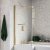 Signature  L-Shaped Hinged Bath Screen with Rail 1500mm High x 815mm Wide - 6mm Glass | Thumbnail Image