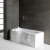 Signature Sortcastle P-Shaped Shower Bath 1700mm x 700mm/850mm - Left Handed