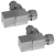 Signature Square Angled Radiator Valves (Pair) - Chrome | Thumbnail Image