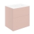 Signature Umea Wall Hung 2-Drawer Vanity Unit with Basin 610mm Wide - Matt Antique Rose | Thumbnail Image