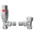 Signature Angled Thermostatic Radiator Valve + Lockshield - Chrome | Thumbnail Image