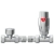 Signature Straight Thermostatic Radiator Valve + Lockshield - Chrome | Thumbnail Image