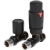 Signature Round Thermostatic Straight Radiator Valve Pair - Matt Black | Thumbnail Image